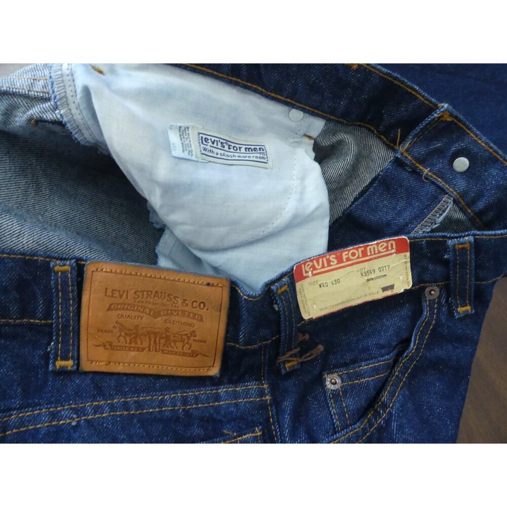 NOS Levi's Men's Leather Tab Denim Jeans W40‎ L30 Deadstock 43549-0217 Long Rise